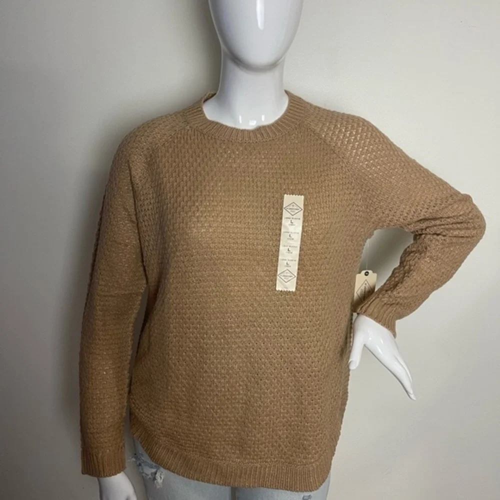 St. John's Bay Womens Crew Neck Long Sleeve Pullover‎ Sweater size L